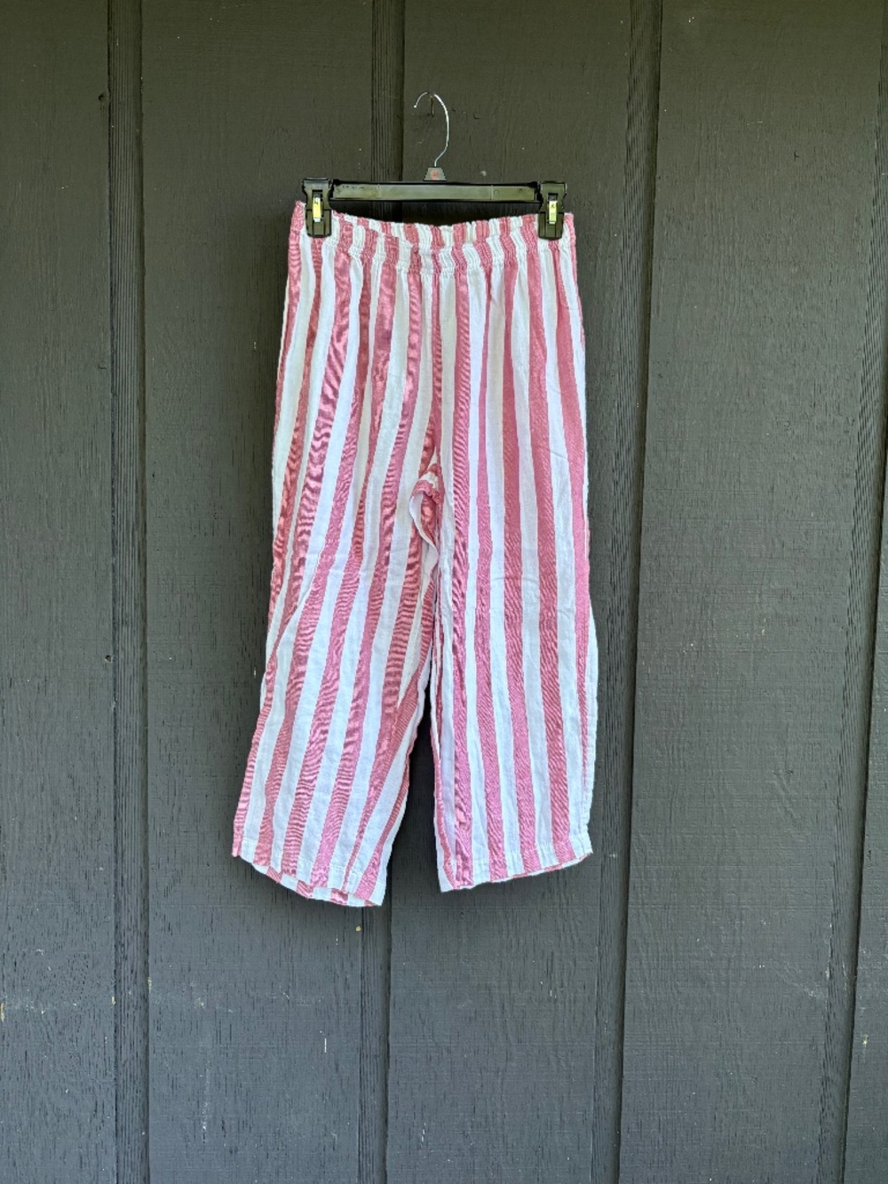 Cynthia Rowley Striped 100% Cotton Cropped Relaxed Fit Women’s Pants Size Small
